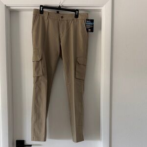 Dickies new womens Khaki Cargo Pants straight leg 8 R tan work pants w/ pockets